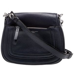Marc Jacobs Navy Pebbled Leather Crossbody Bag